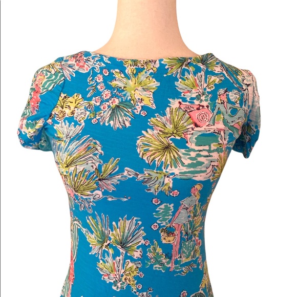 RARE Lilly Pulitzer Jungle Glam Toile Print Tee Top - XS - Picture 3 of 14